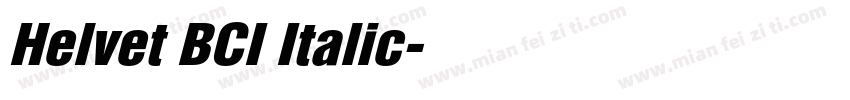 Helvet BCI Italic字体转换